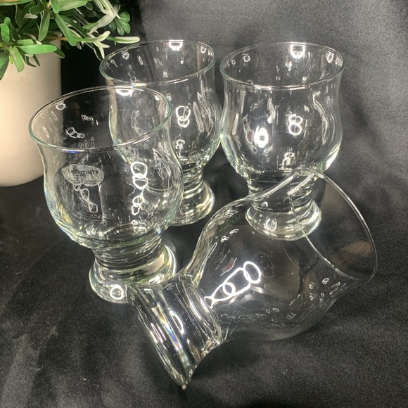 Set of 4 HARD TO FIND RARE L. E. Smith crystal glasses made in Belgium - Picture 7 of 9